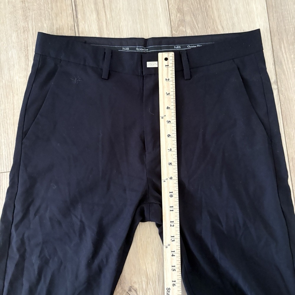 Christian Dior Atelier Black Dress Pants Flat Front Rue De Marignan Paris 31 - Picture 4 of 7
